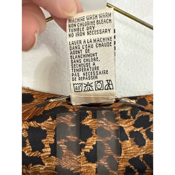 Martinique Leopard Print Long Sleeve Blouse Womens Sz 12 Animal‎ Print 40 bust - Picture 5 of 9